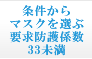 条件からマスクを選ぶ 要求防護係数33未満